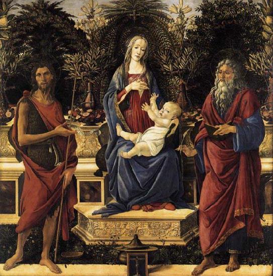 Sandro Botticelli The Virgin and Child Enthroned oil painting image